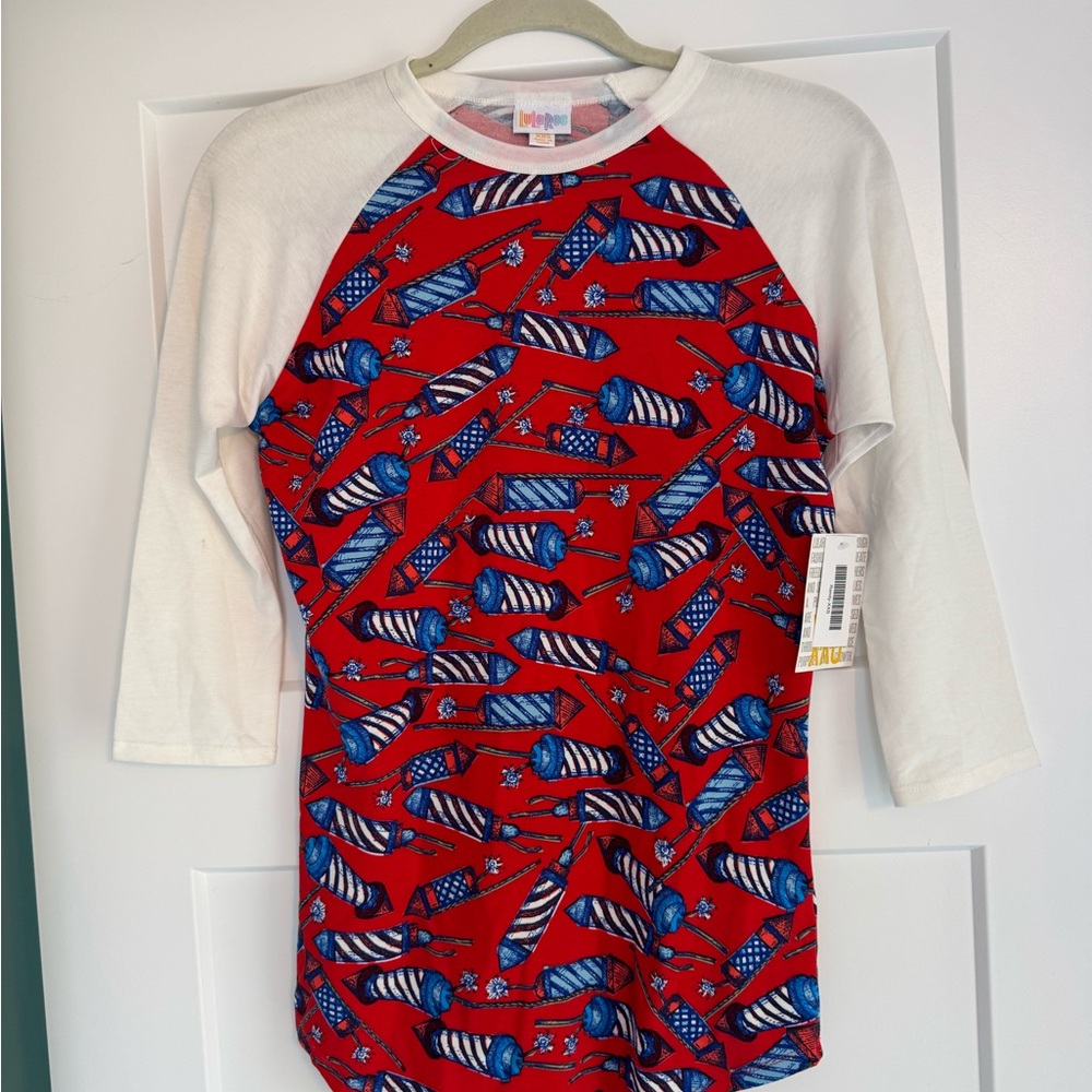 LuLaRoe Red and Blue Shirt